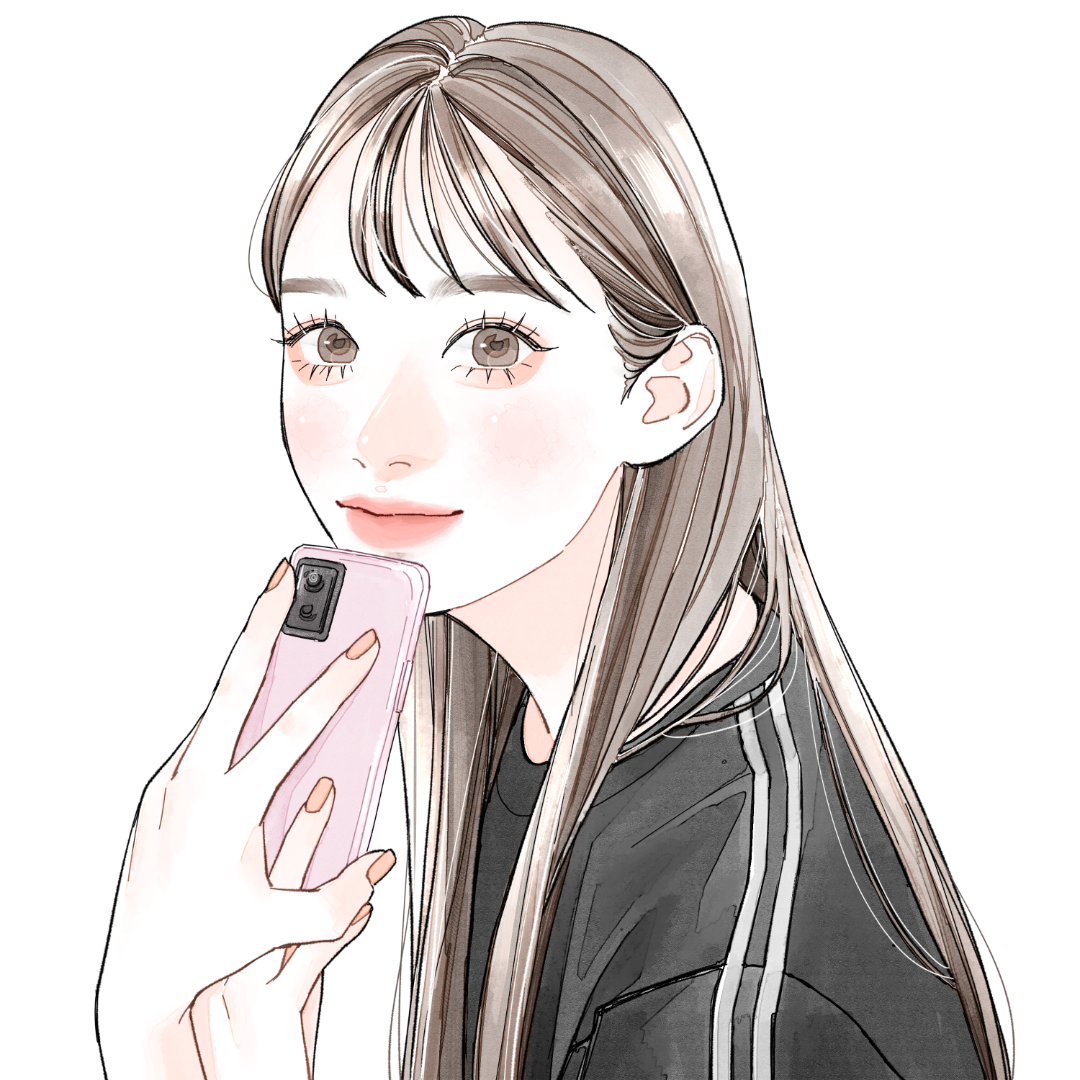 柔らかい光の中で微笑む若い日本人女性